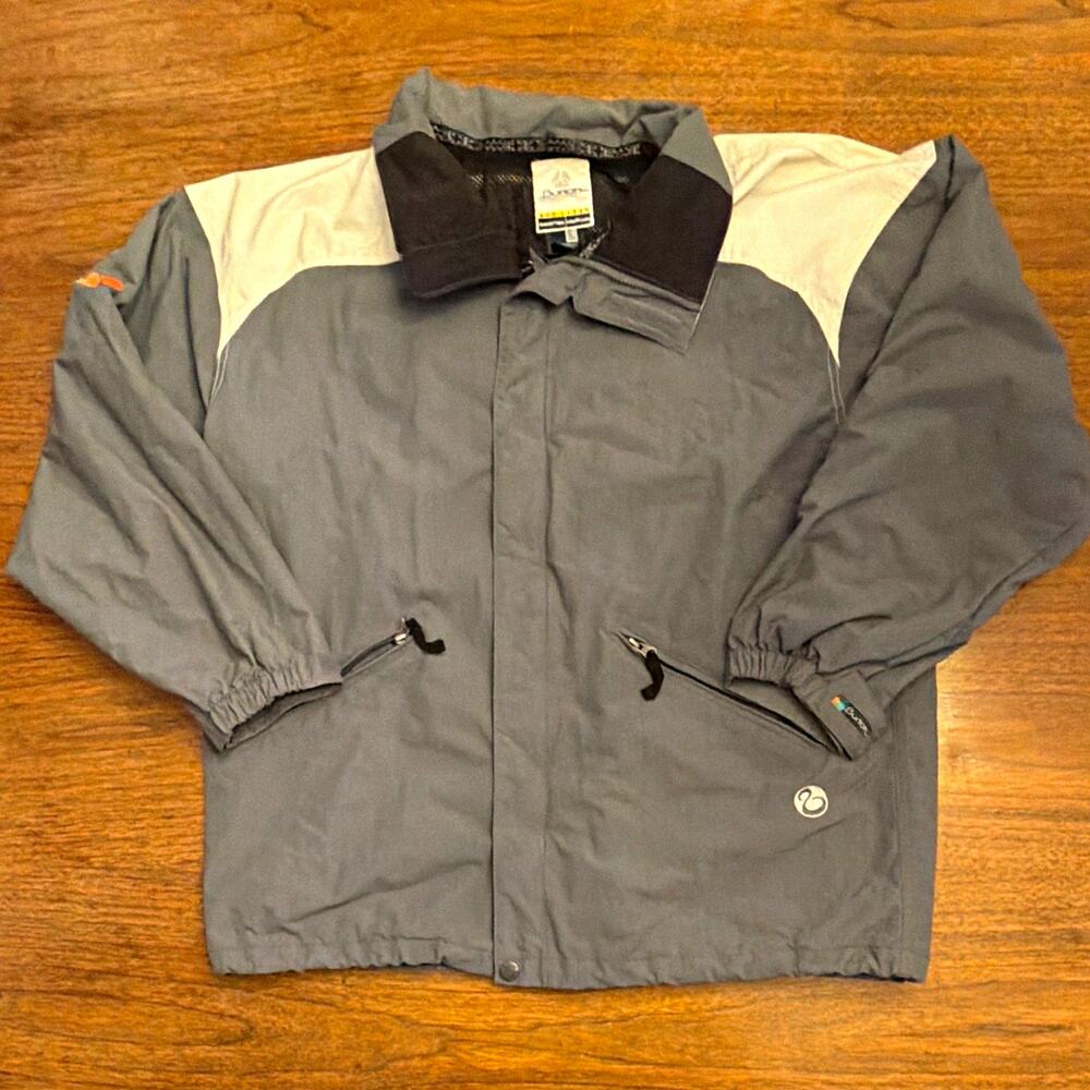 Burton Men L Gray Colorblock Ski/Snowboard Full Zip Jacket Core Shell Outdoor
